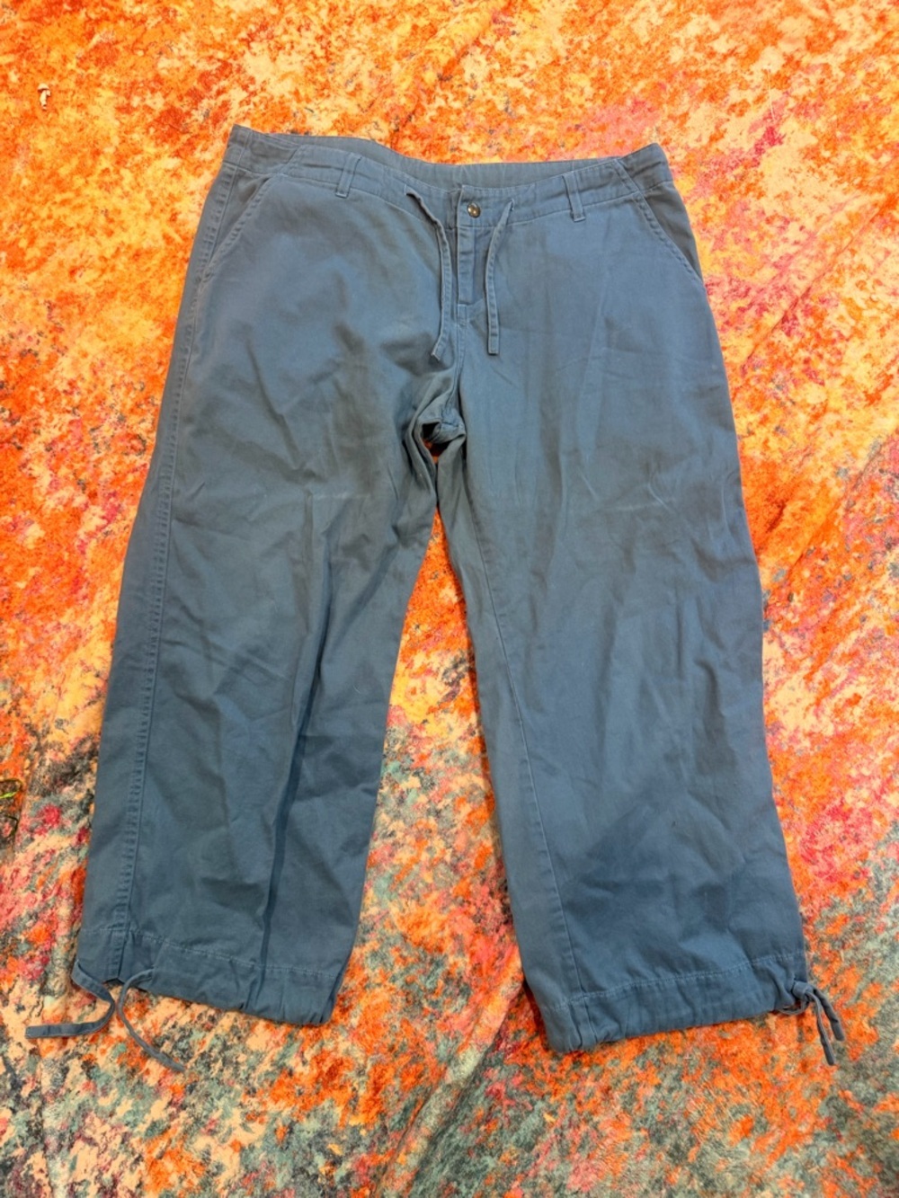 KÜHL Women’s Blue Wide Leg Cropped Drawstring Outdoor Pants Size Large